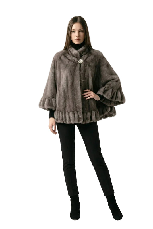 Blue Iris Mink Cape