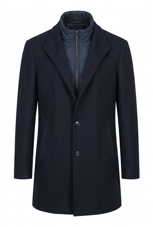 S4 - NEWTON - Men's Blue Wool Coat
