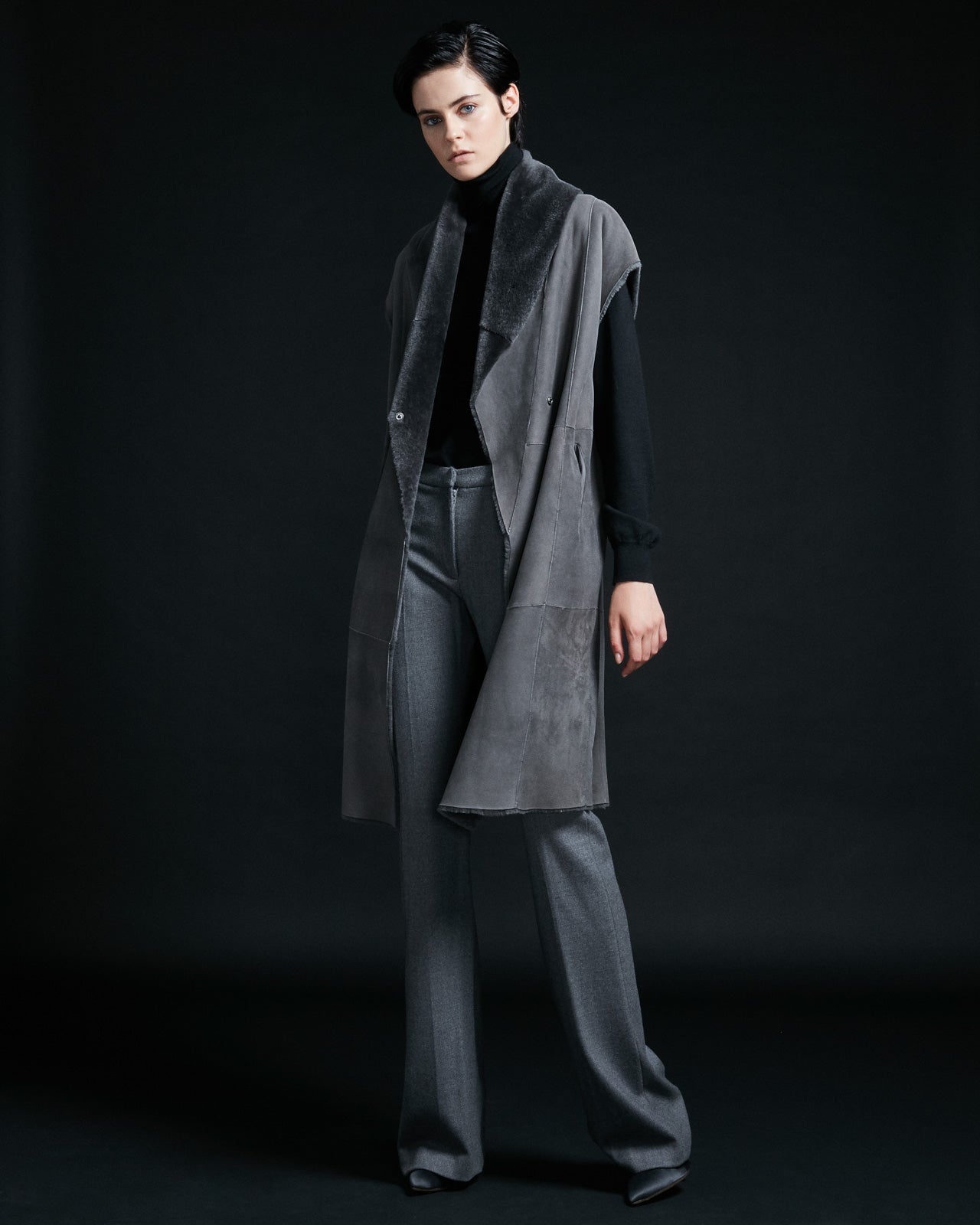 GIMOS - Women's Grey Sheepskin Long Nest