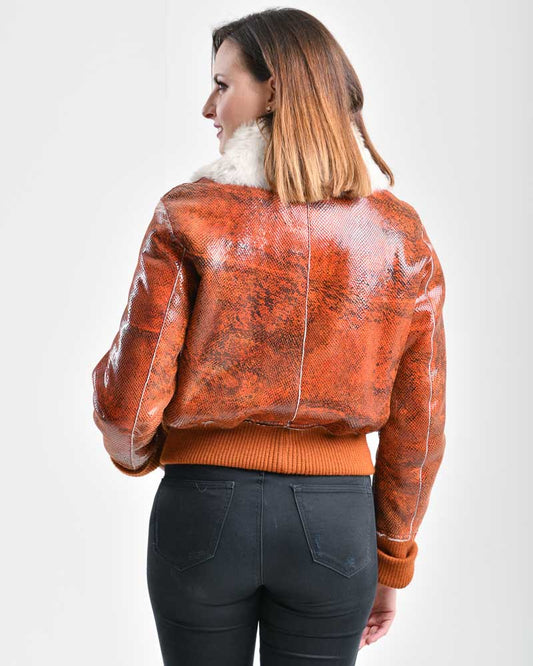 3220 - Vintage Πορτοκαλί Μουτόν Made in Italy