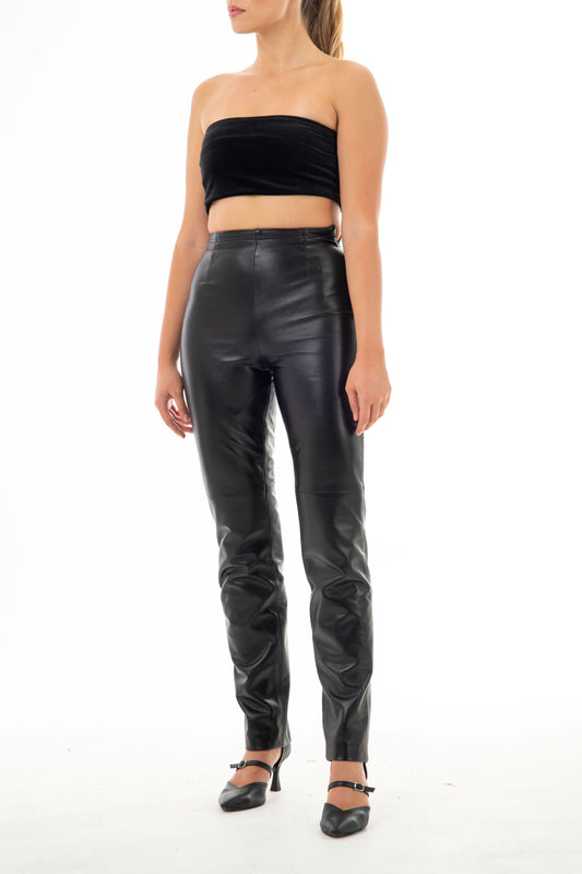 Black Leather Trouser