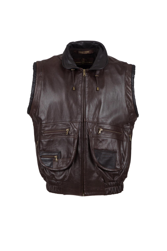 Καφέ Δημοσιογραφικό Γιλέκο με πολλαπλές τσέπες