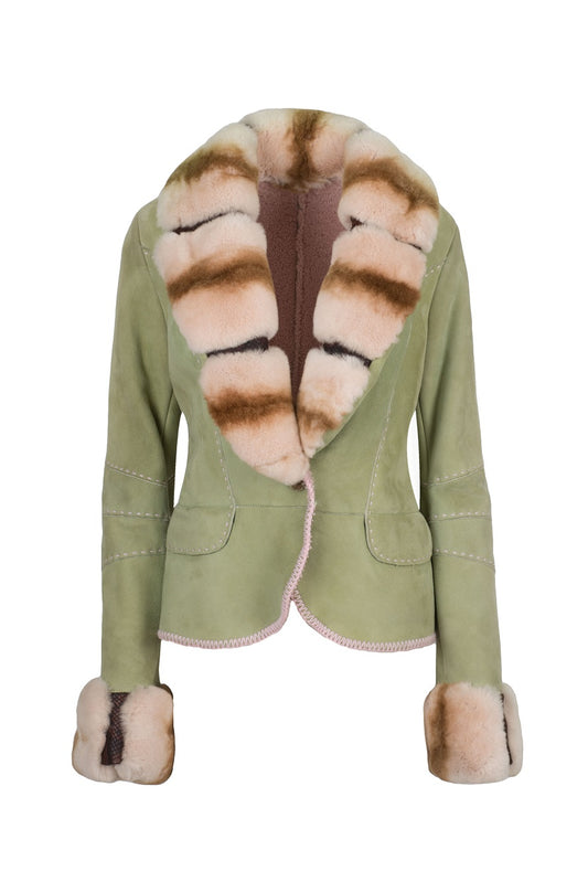 ESTELLA - Light Green Shearling Merinos with REX