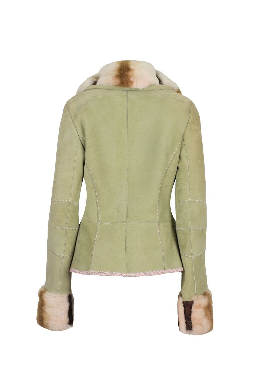 ESTELLA - Light Green Shearling Merinos with REX
