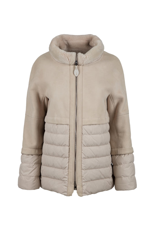 GALLOTTI - Women's Beige Sheepskin Jacket