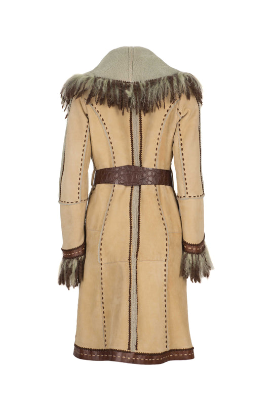 5114 - Camel Sheepskin Coat