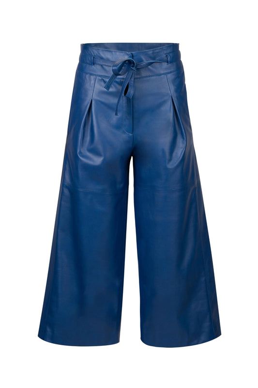 Μπλε Ηλεκτρίκ Δερμάτινο Παντελι custom made στα μέτρα σας