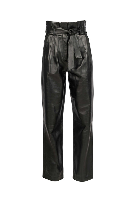 ARMINA- Highwaisted Leather Trouser