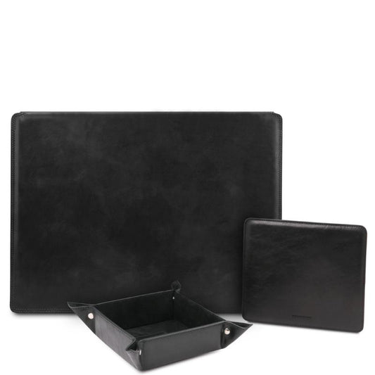 Δερμάτινο σετ γραφείου με ανοιγόμενο desk pad TL142162