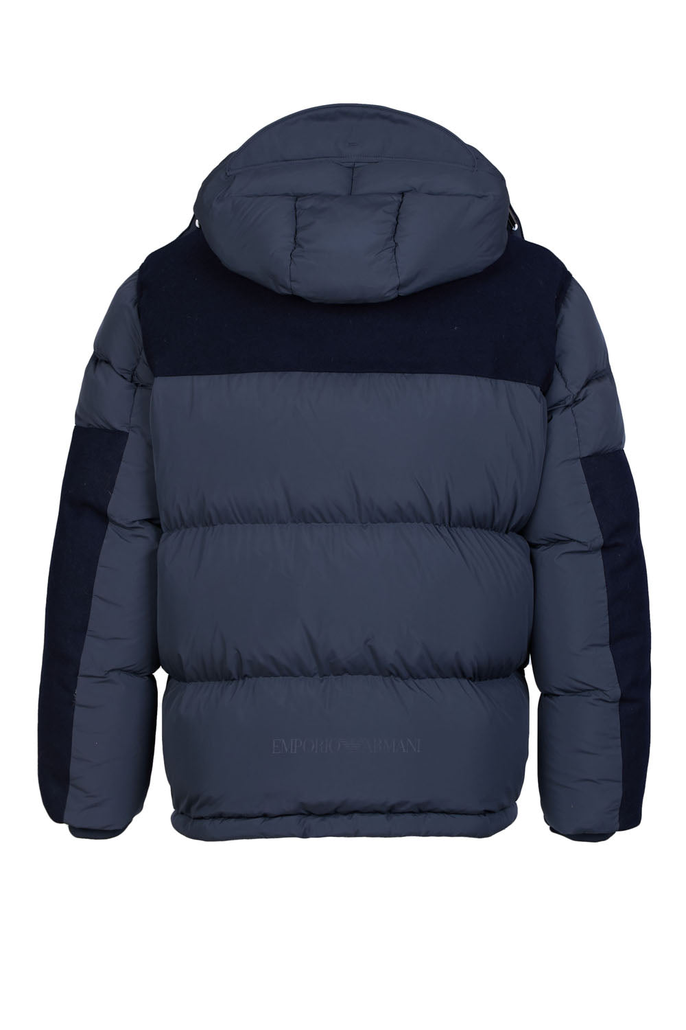 EMORIO ARMANI- Puffed Τζάκετ με Κουκούλα και Μάλλινες Λεπτομέρειες