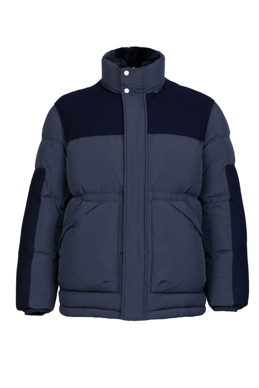 EMORIO ARMANI- Puffed Τζάκετ με Κουκούλα και Μάλλινες Λεπτομέρειες