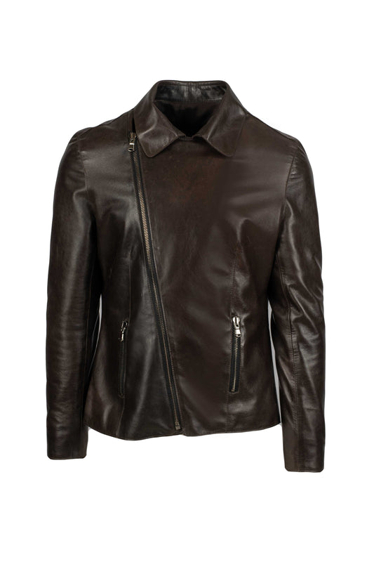 FINN - Men's Waxed Brown Leather Jacket