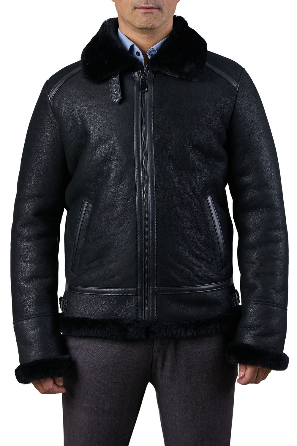 GARRY - Black Sheepskin Jacket