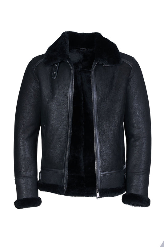 GARRY - Black Sheepskin Jacket