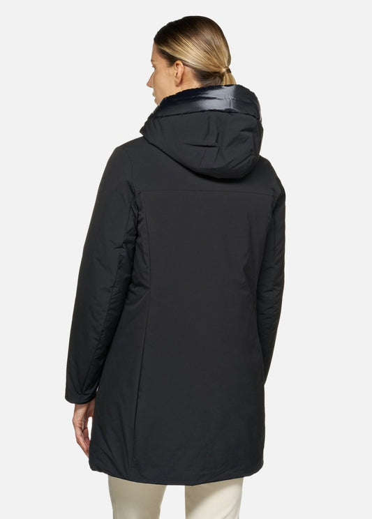 GEOX SPHERICA -Women's Comfort Black Long Parka