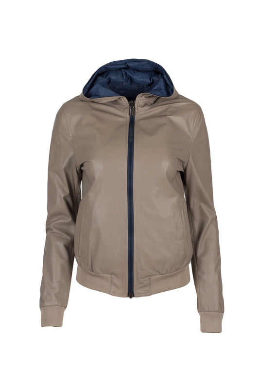 GIMOS - Women's Beige Reversible bomber Jacket
