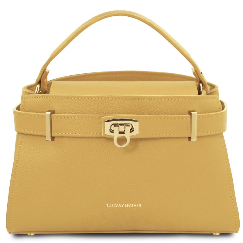 Γυναικεία Τσάντα Δερμάτινη Maisy L - TL142455 - Κίτρινο παστέλ