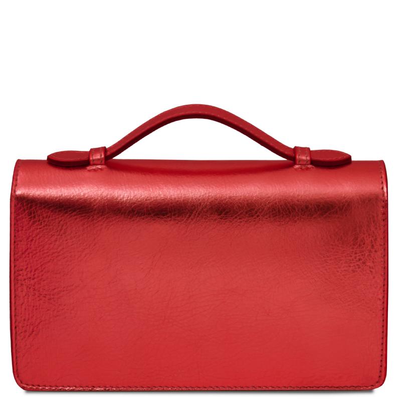 Opera Metallic leather with chain strap
