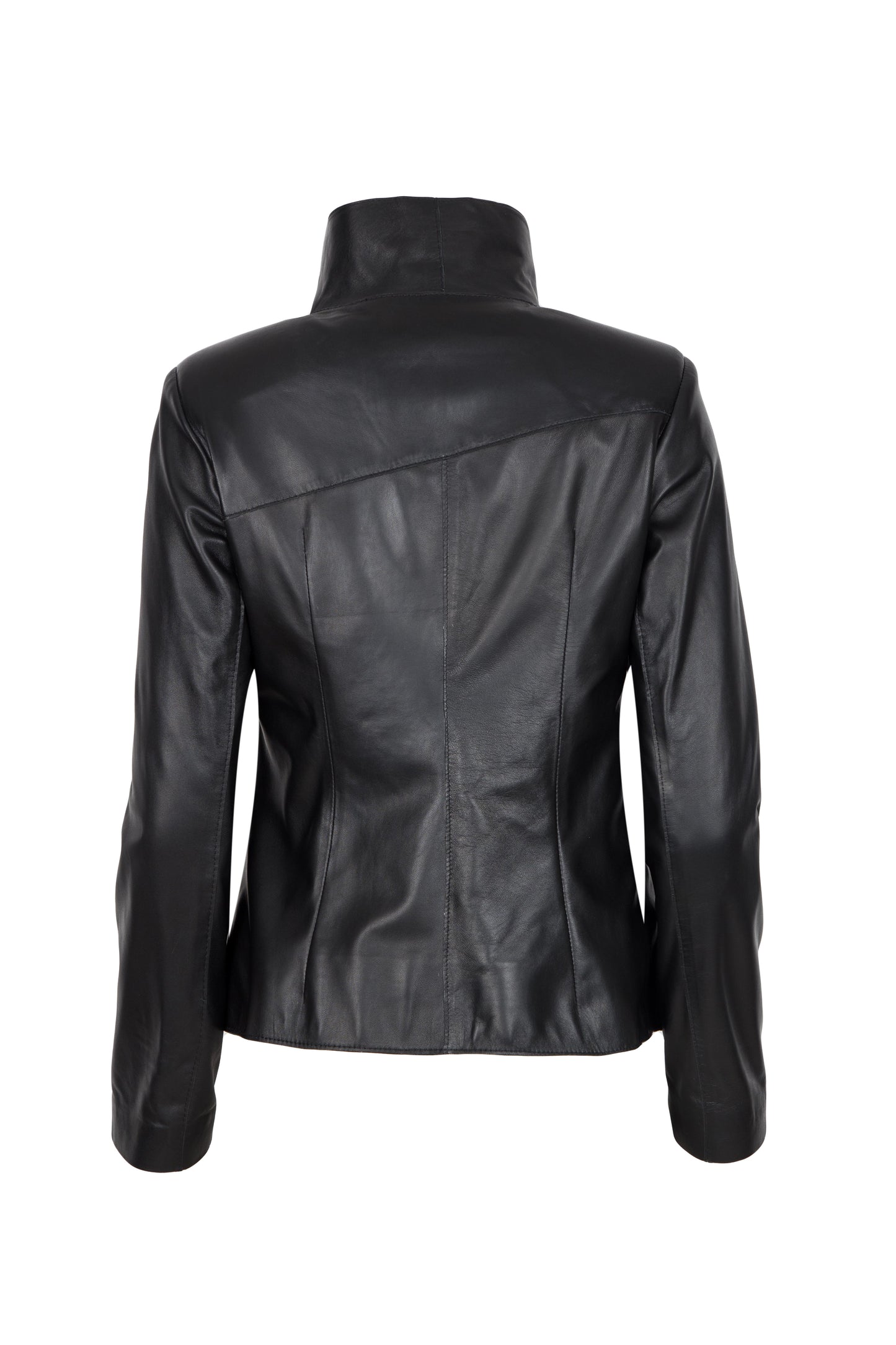 SELENE - Women's assymetrical Handmade leather jacket