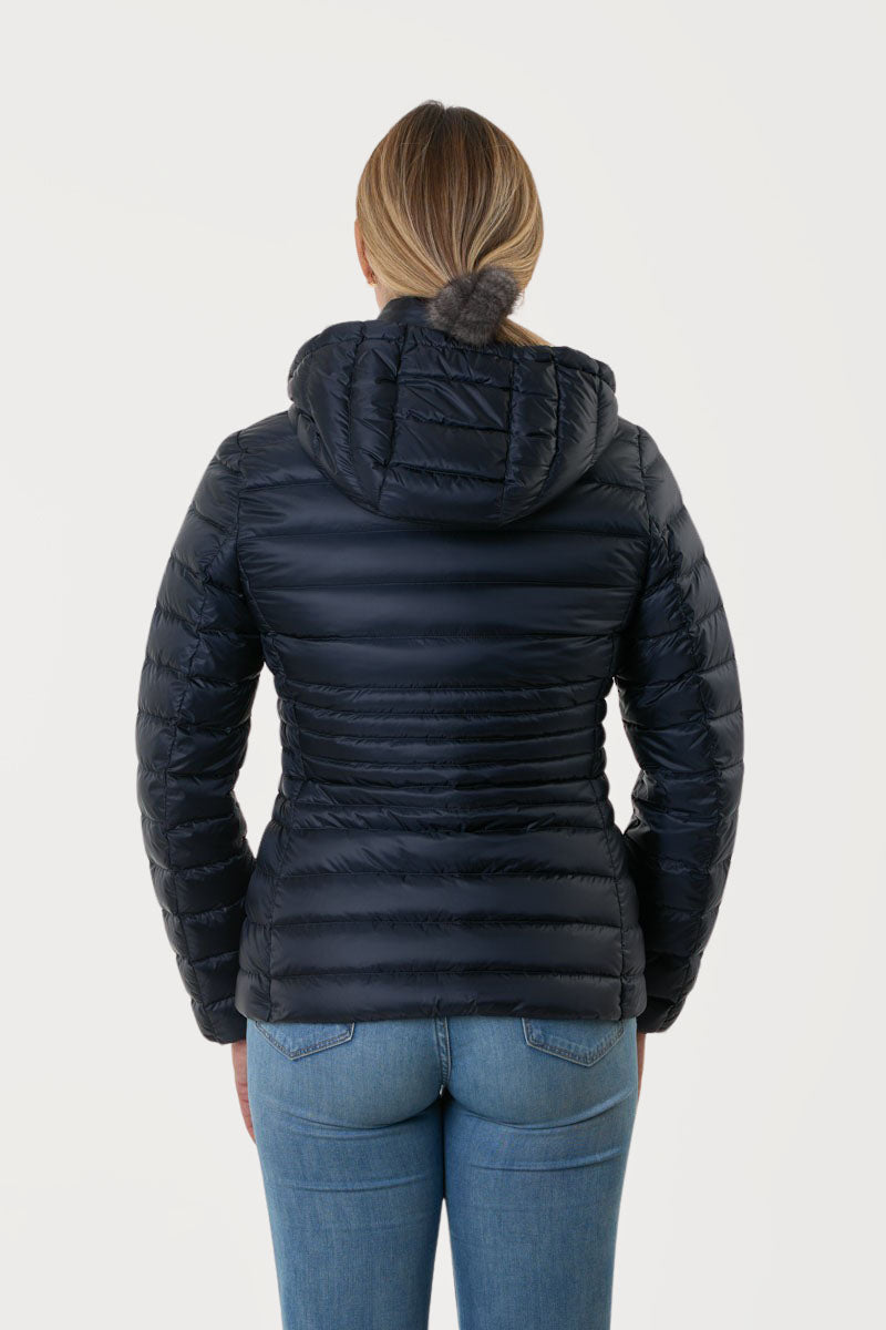 GEOX -JAYSEN- Hooded Blue Short down jacket