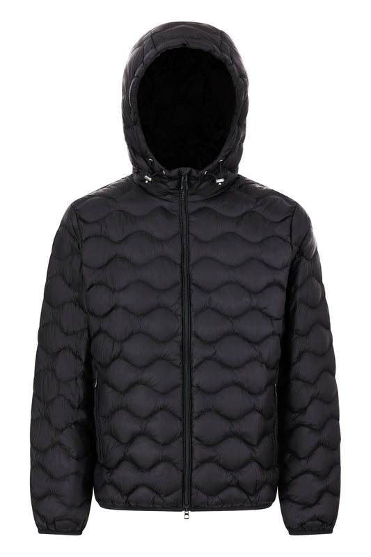 GEOX ASCANIO - Men's Blue Real Down Hooded Jacket