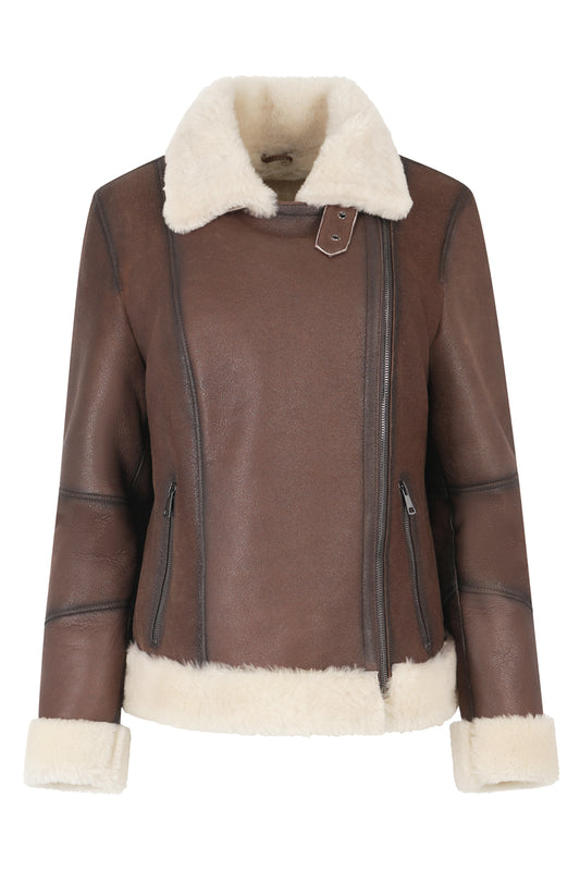 Women's Brown Sheepskin Jacket