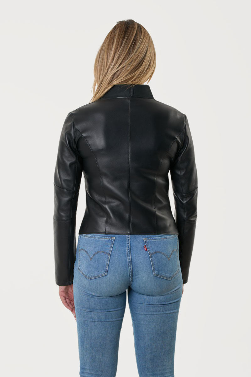 ROBIN- Handmade Assymetrical Leather Jacket
