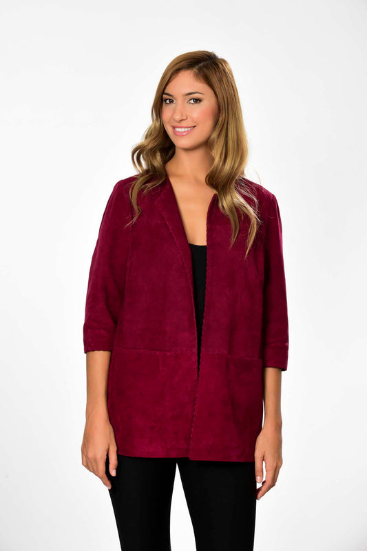 ELVINA – Handmade Women's Suede Jacket