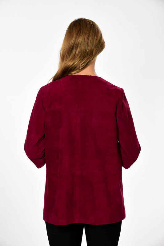 ELVINA – Handmade Women's Suede Jacket