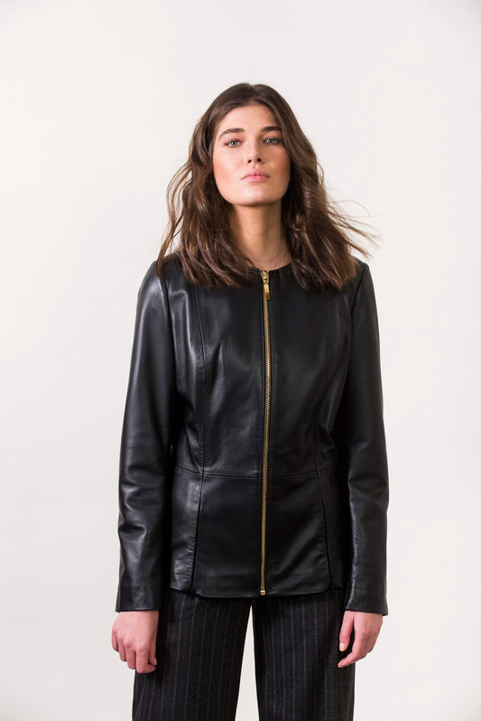 ELSA - Women's Black Leather Jacket