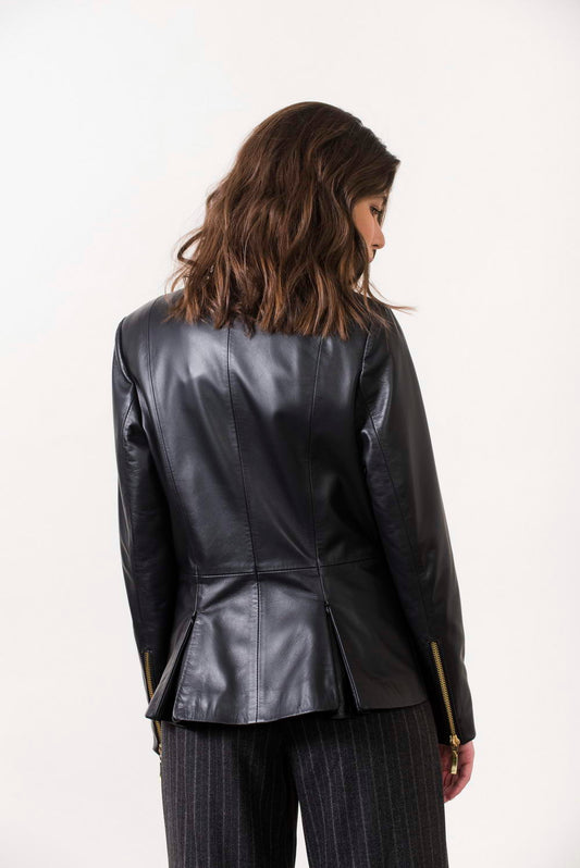 ELSA - Women's Black Leather Jacket