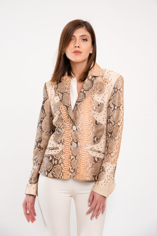 ORTENZIA- Σακάκι από Πύθωνα Made in Italy