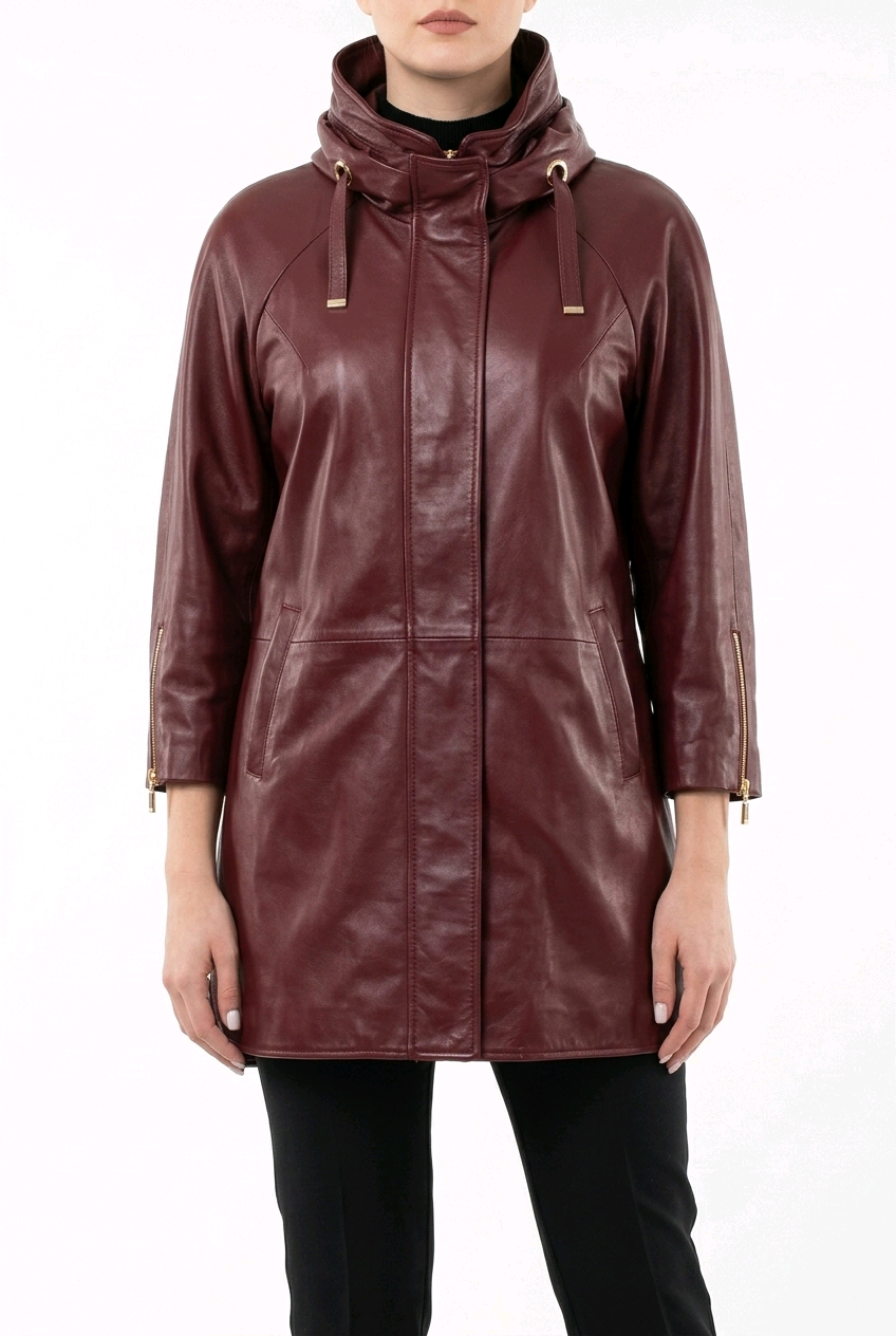 MORENA – Grey Elephant Handmade Leather Coat