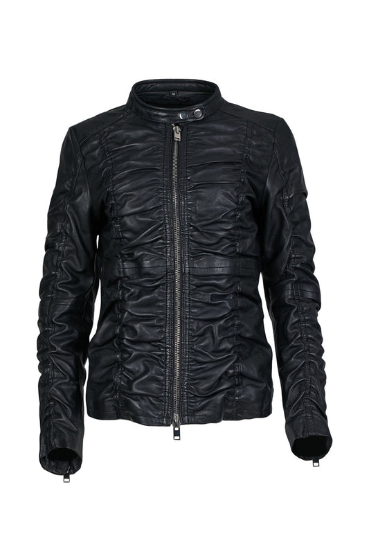 NAEMI-Black Leather Jacket