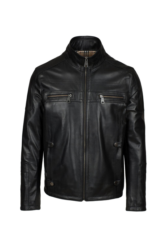 PHAEDON - Handmade Short Leather Jacket