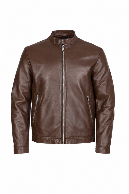 ROCKY - Men's Brown Leather Jacket