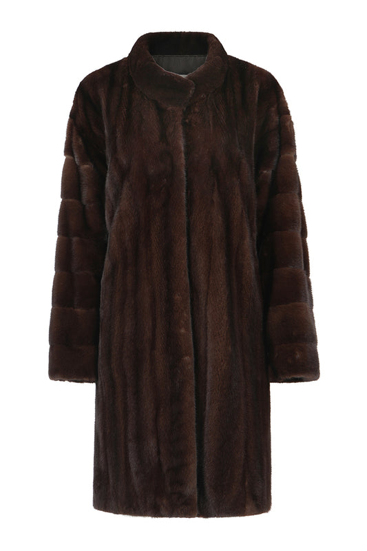 Καφέ Μινκ Παλτό