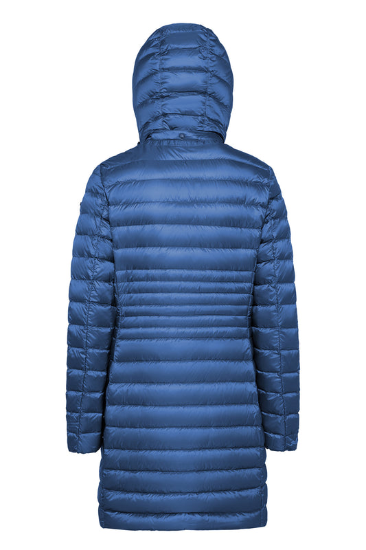 GEOX - JAYSEN - Women's Blue Real Down Puffed Long Jacket