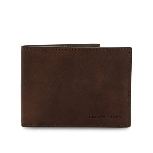 Ανδρικό Δερμάτινο Πορτοφόλι TL142553-Μαύρο