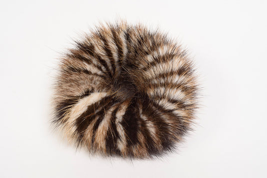 FUR scrunchie, Two color mink ponytail holder,
