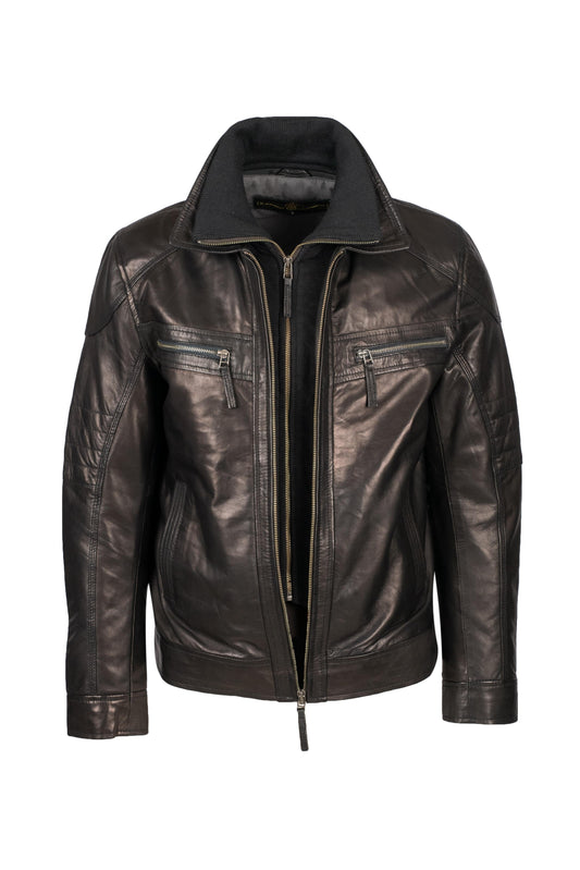 CHESTER - Mens's Black Leather Jacket