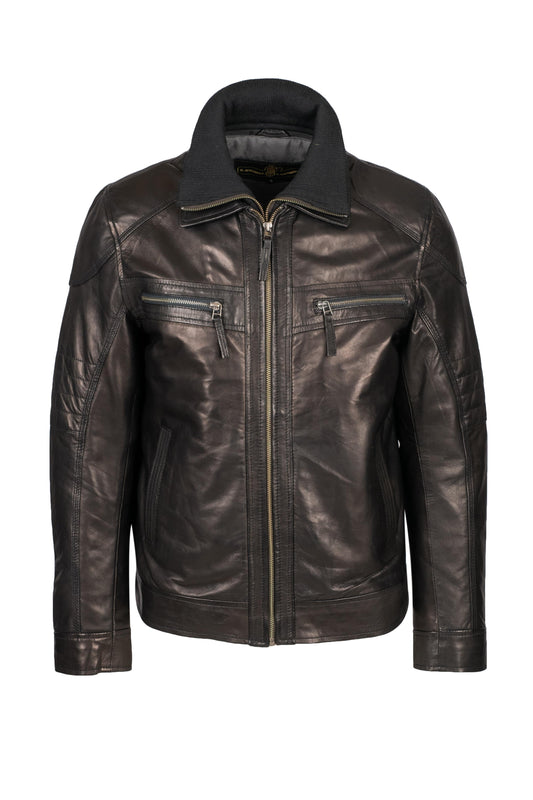 CHESTER - Mens's Black Leather Jacket