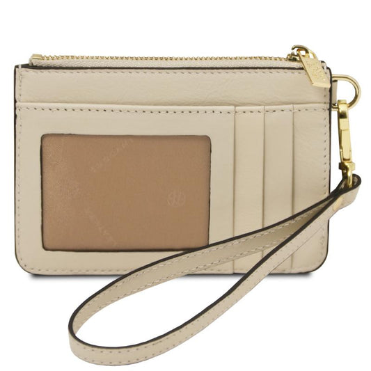 Δερμάτινη θήκη για Επαγγελματικές Κάρτες TL142544-Μπεζ