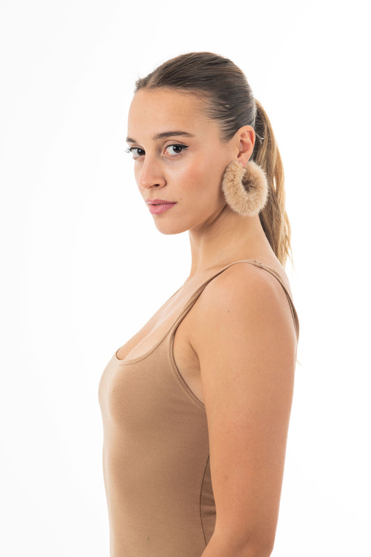 handmade real fur earrings /milonas-karanikas