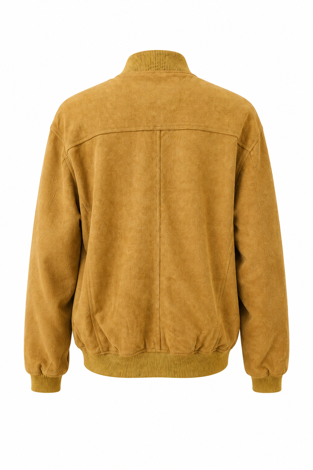 Men’s camel suede bomber jacket