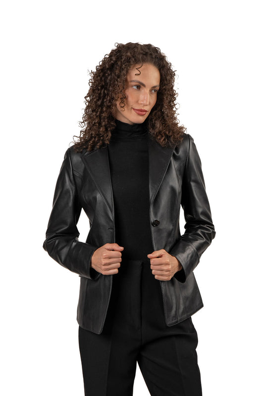 Women's Leather Blazer