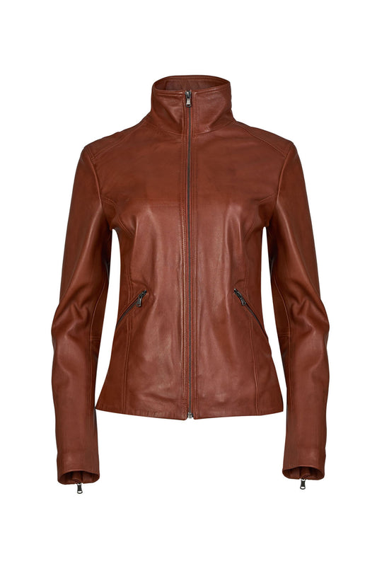 Γυναικείο Ταμπά Δερμάτινο Μπουφάν