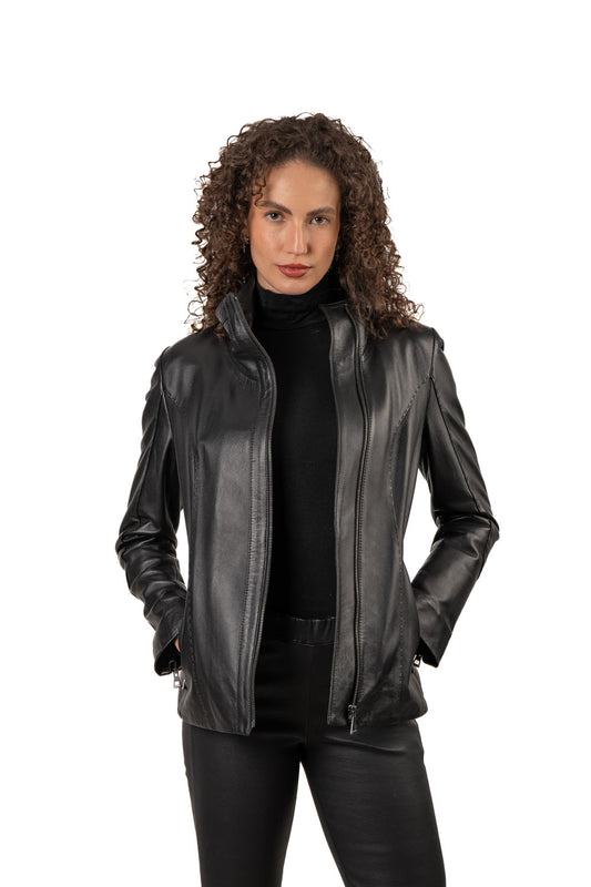 Women's Black Leather Jacket