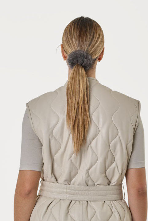 genuine fur hair tie by milonas karanikas