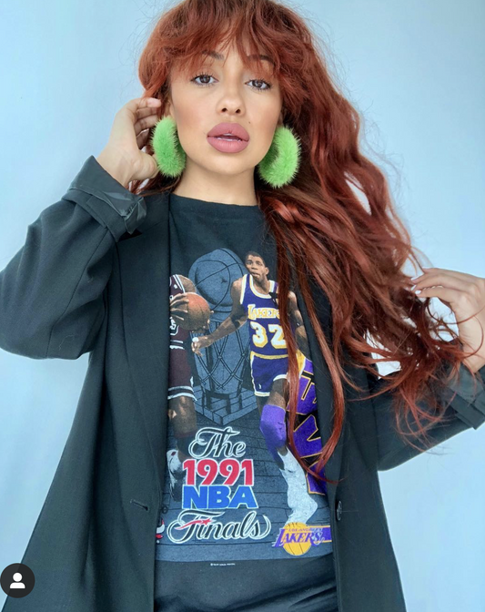 Lime green wrap fur hoops. Wrap lime green MINK in brass earrings.